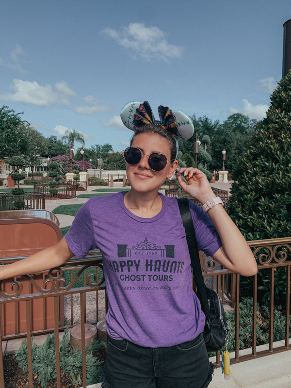 Happy Haunts Tee — Purple
